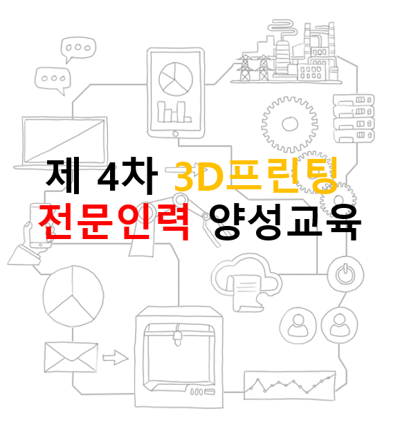 제 4차 3D프린팅 전문인력 양성교육  아이콘